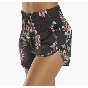 Free People The Way Home Short Floral Print Black Size Medium